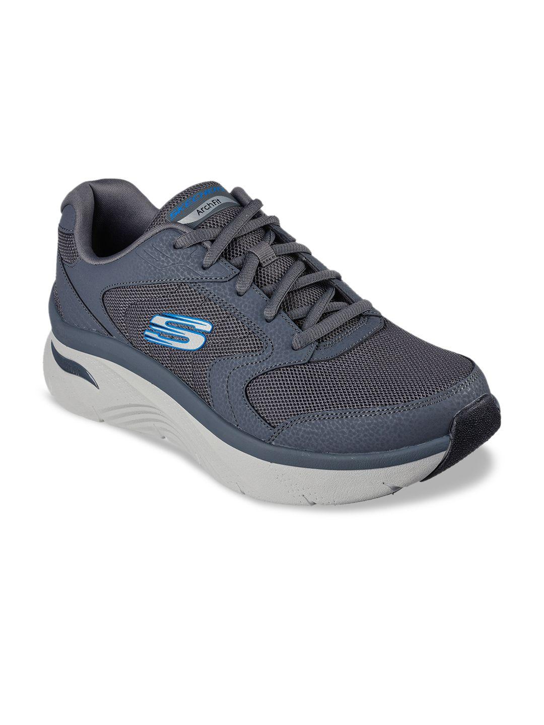 skechers men charcoal sneakers