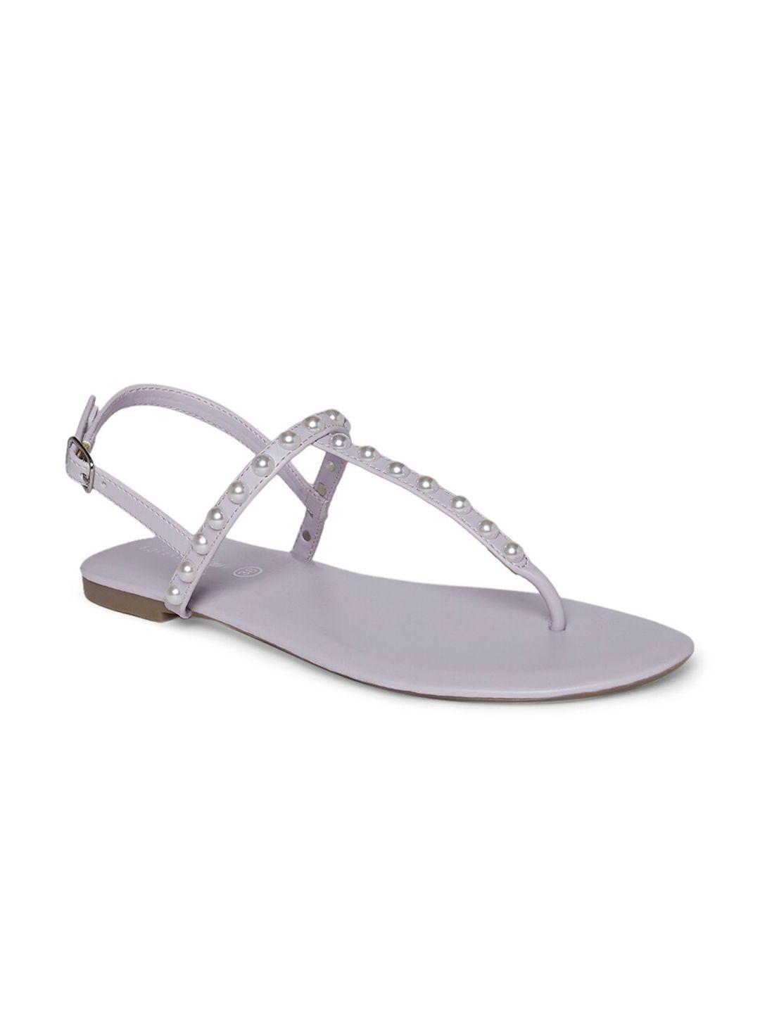 forever glam by pantaloons women embellished t-strap flats