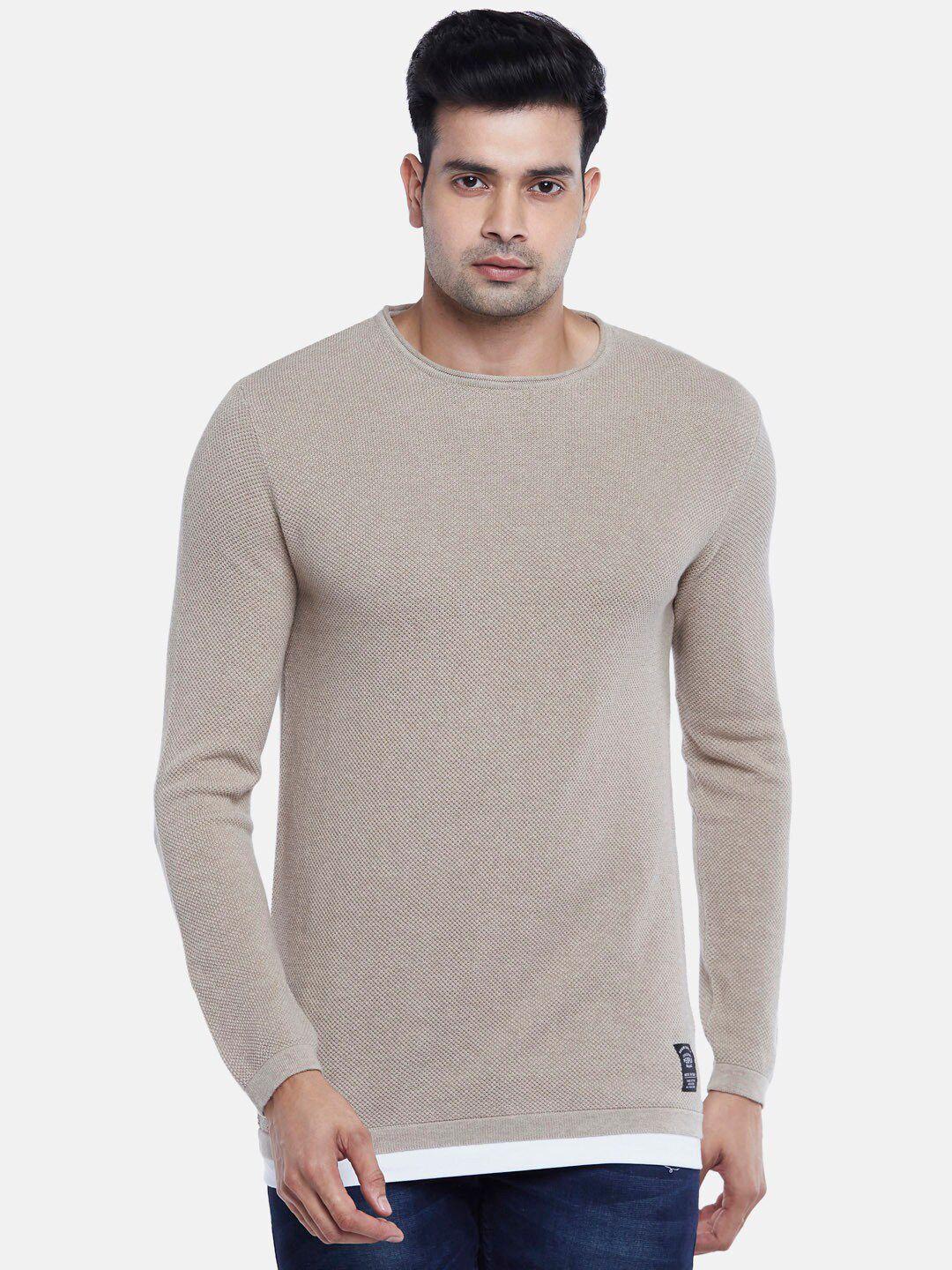 people men beige pullover