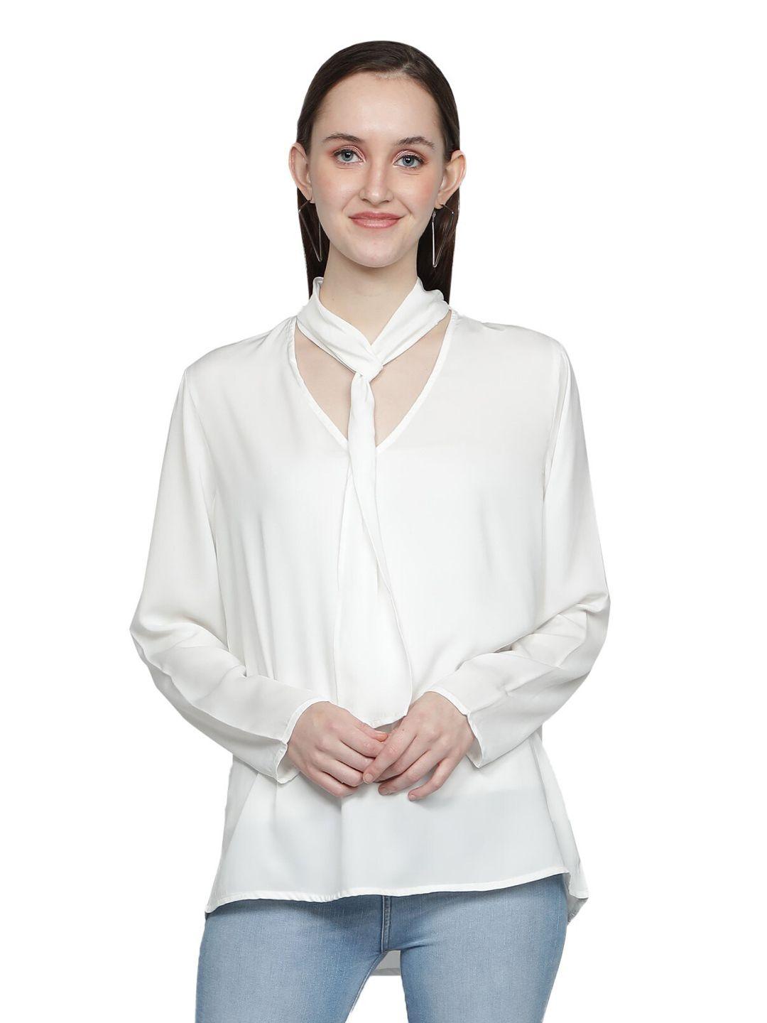 nuevosdamas women white crepe top