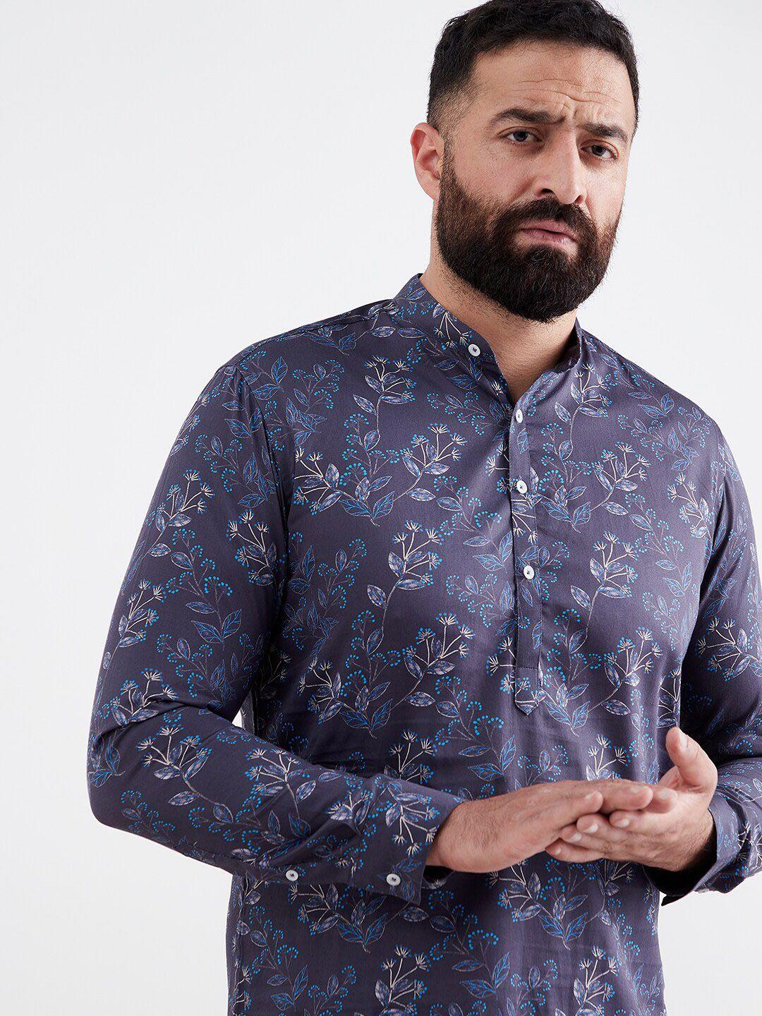 mr button men floral kurta