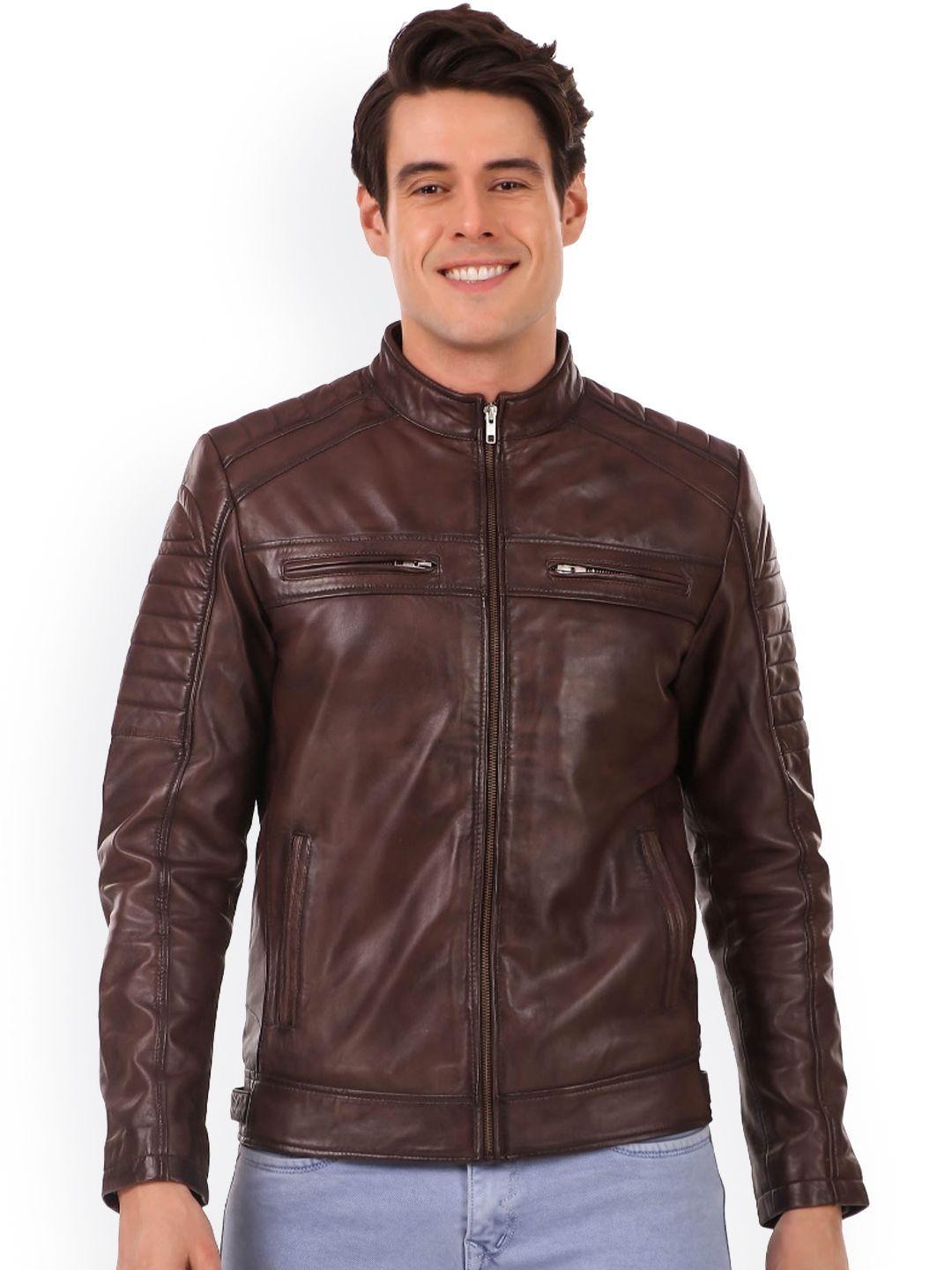 leather retail men leather outdoor biker jacket