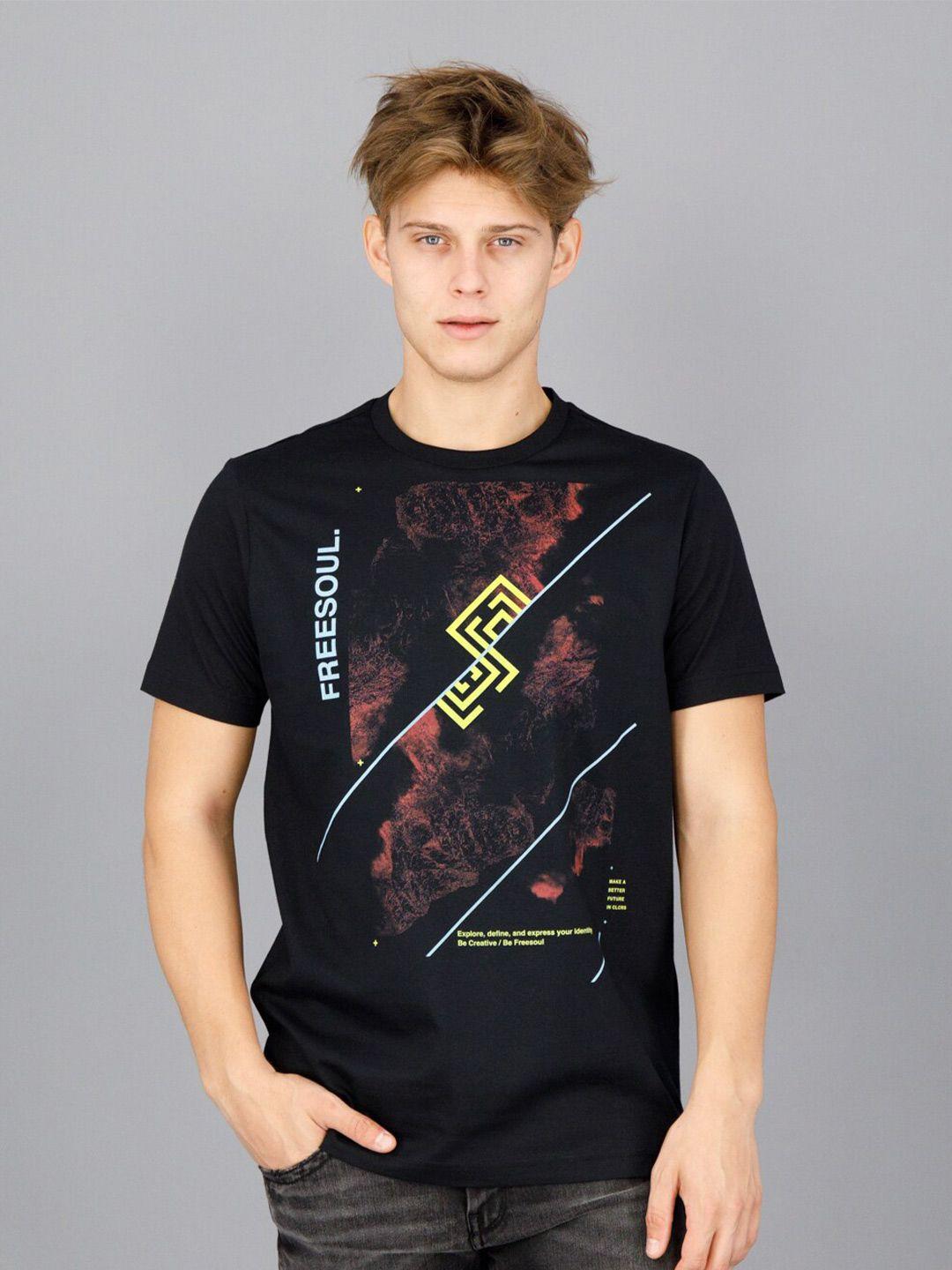 freesoul men printed t-shirt