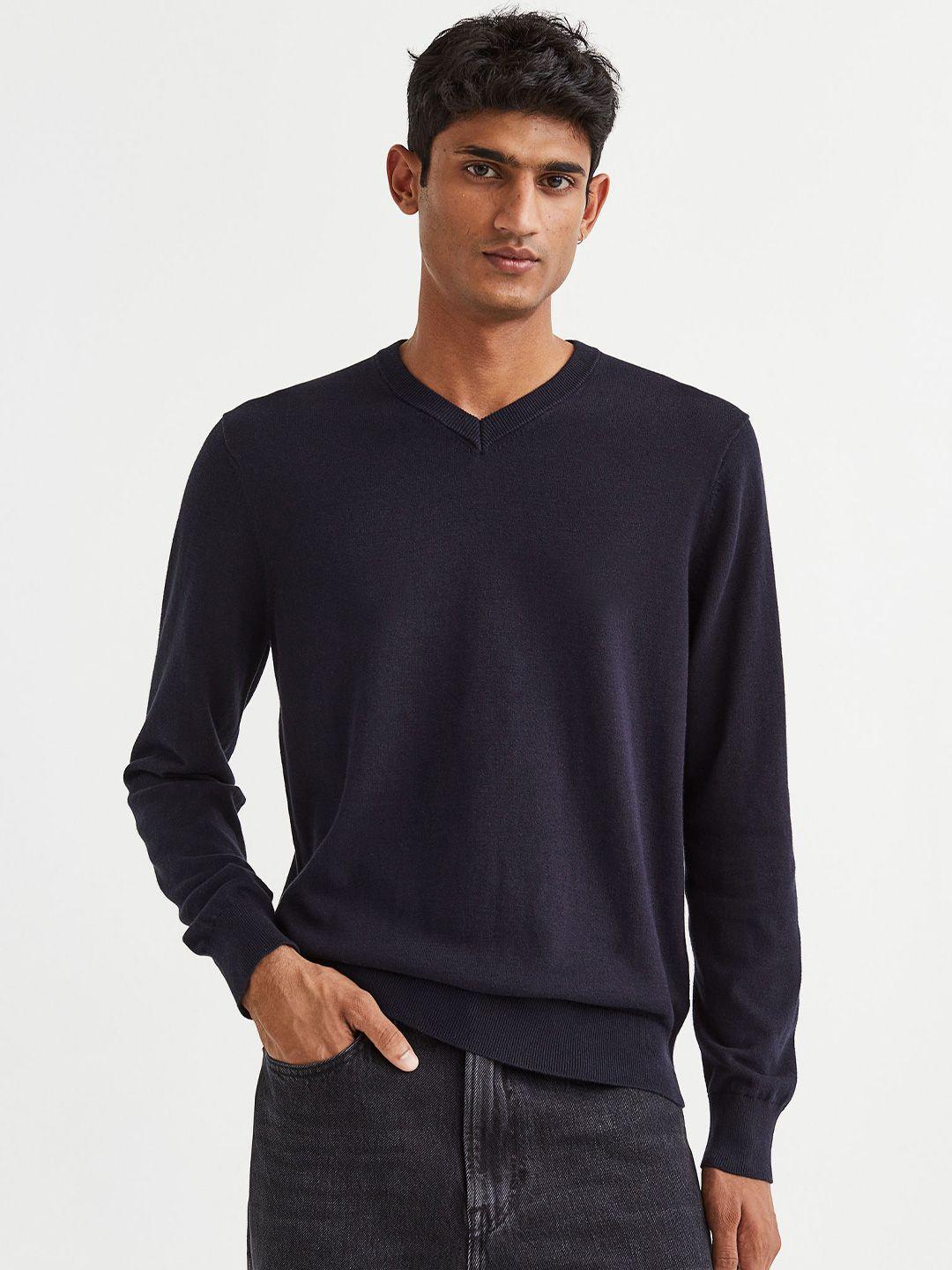 h&m men v-neck cotton jumper