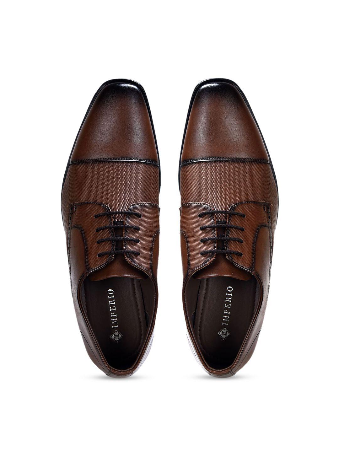 ajanta men textured formal shoes