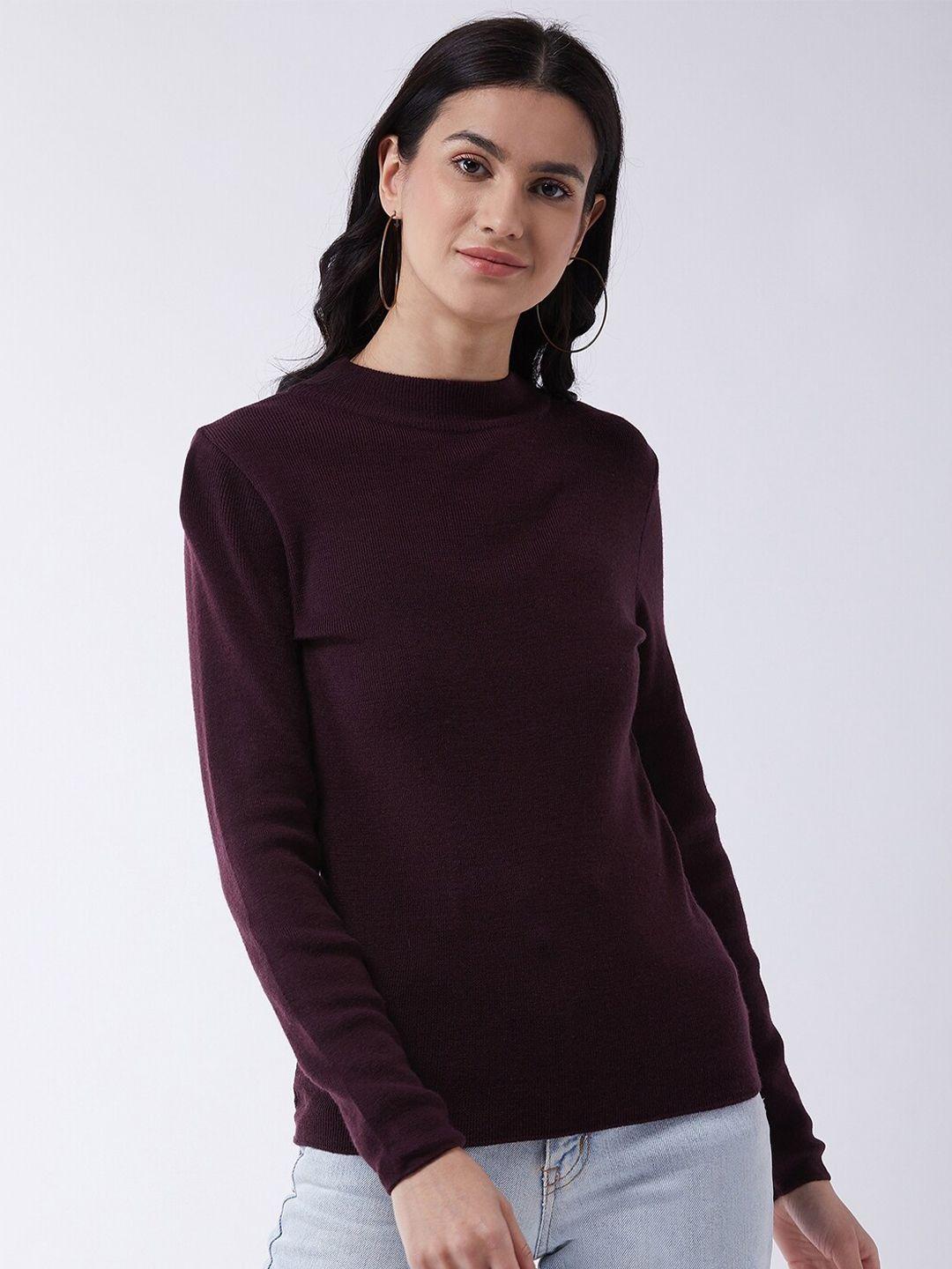 rvk women burgundy pullover