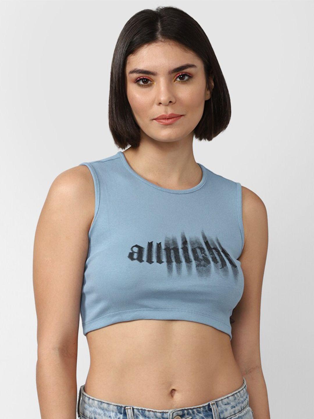 forever 21 women printed crop top