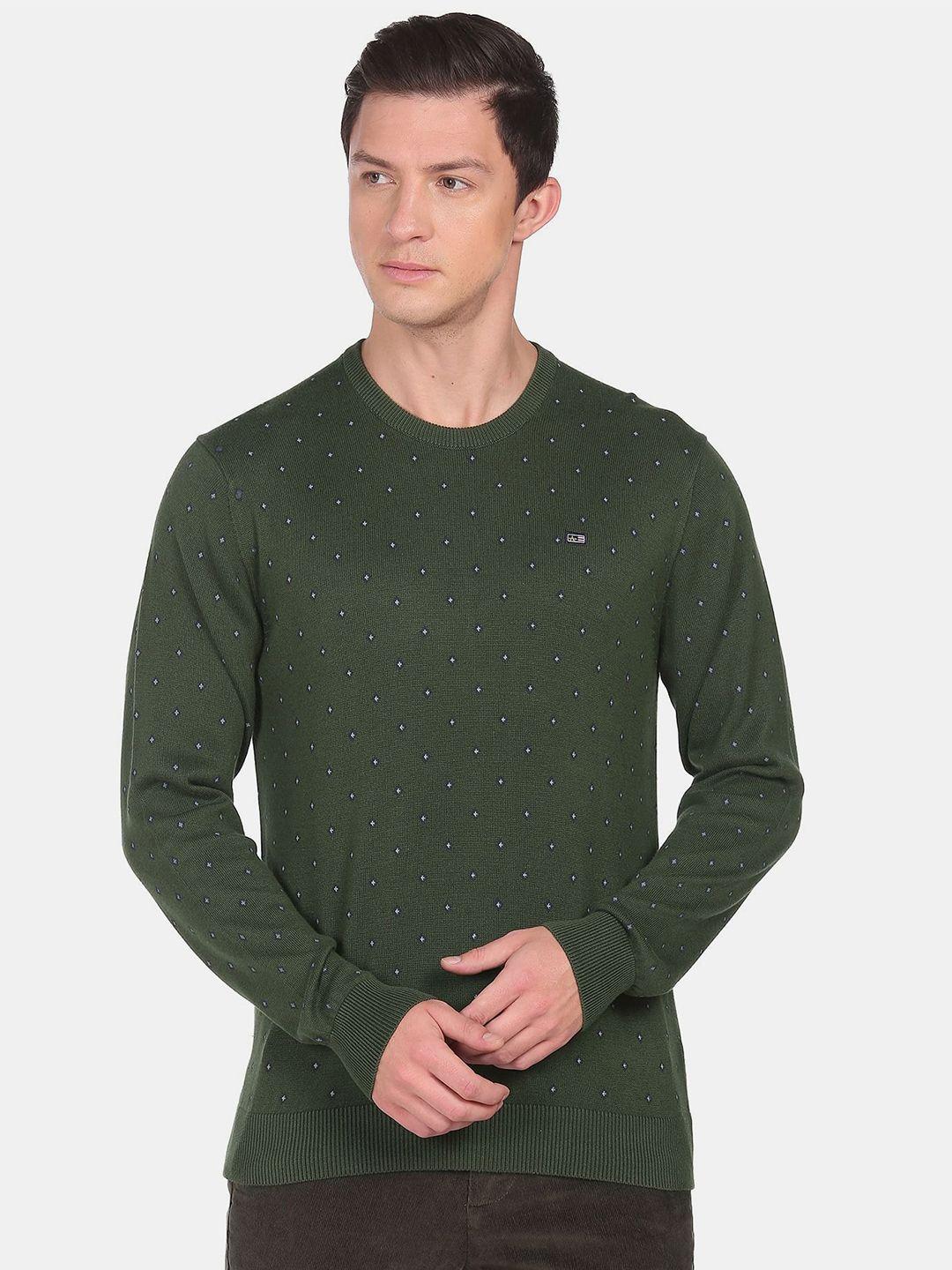 arrow sport men round neck printed pullover