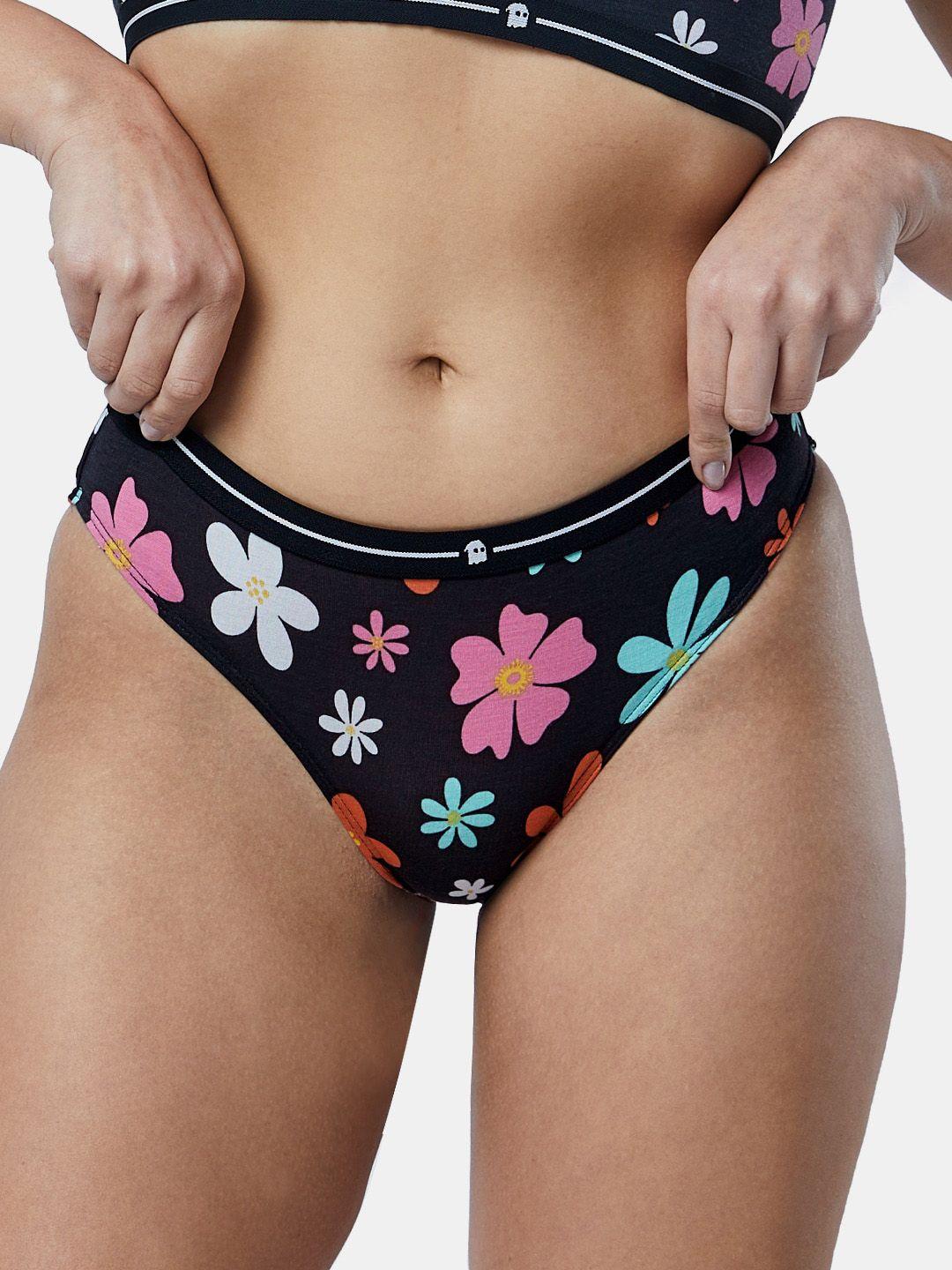 the souled store women floral printed anti-microbial bikini briefs 185903