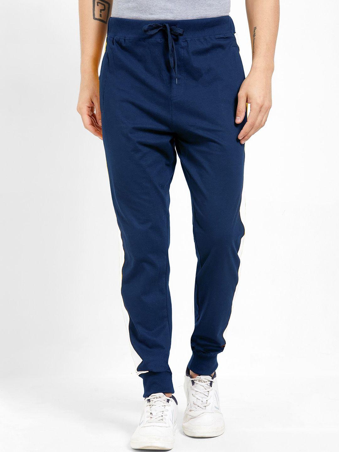 maniac men striped cotton joggers