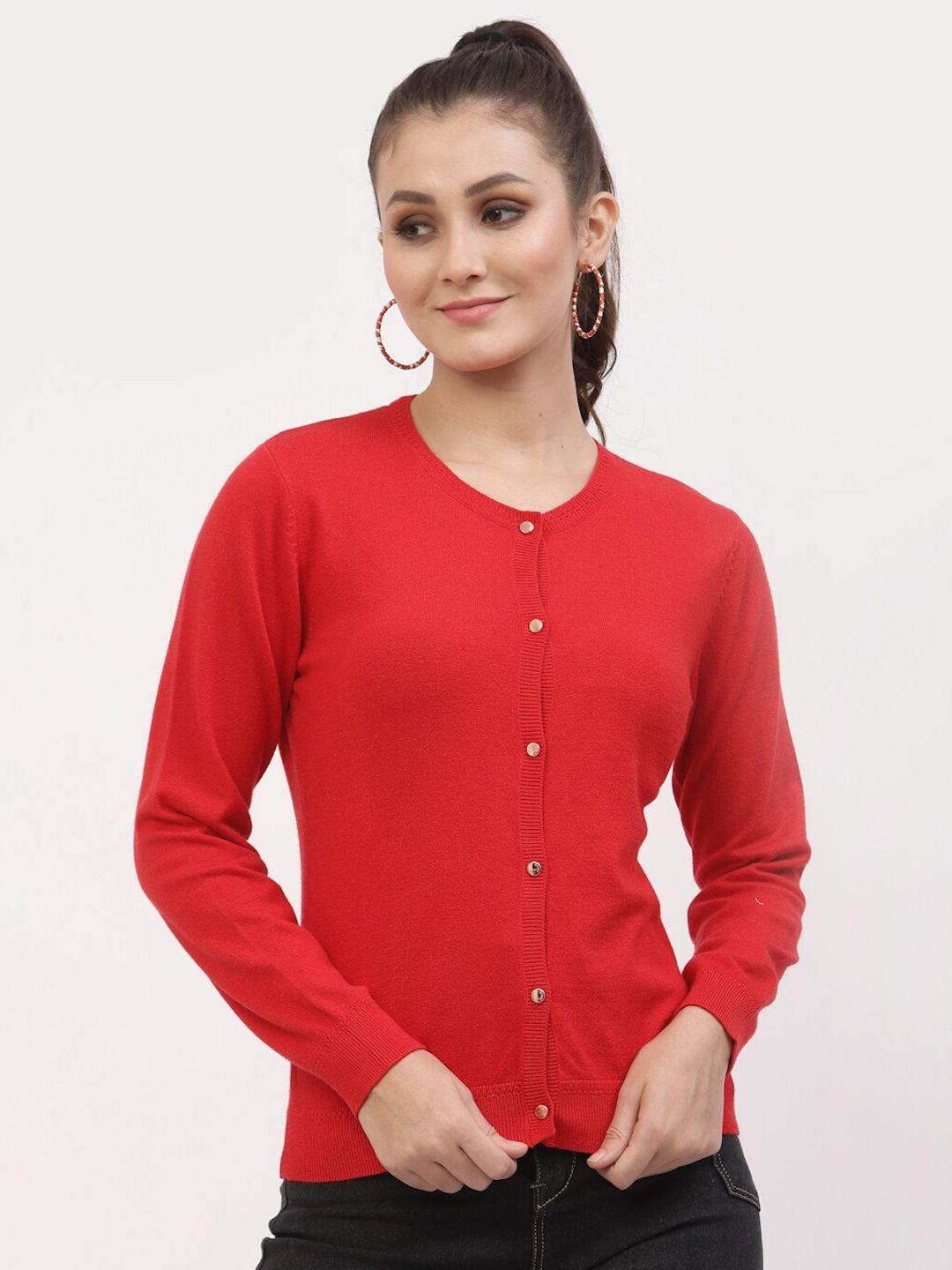 juelle women red cardigan