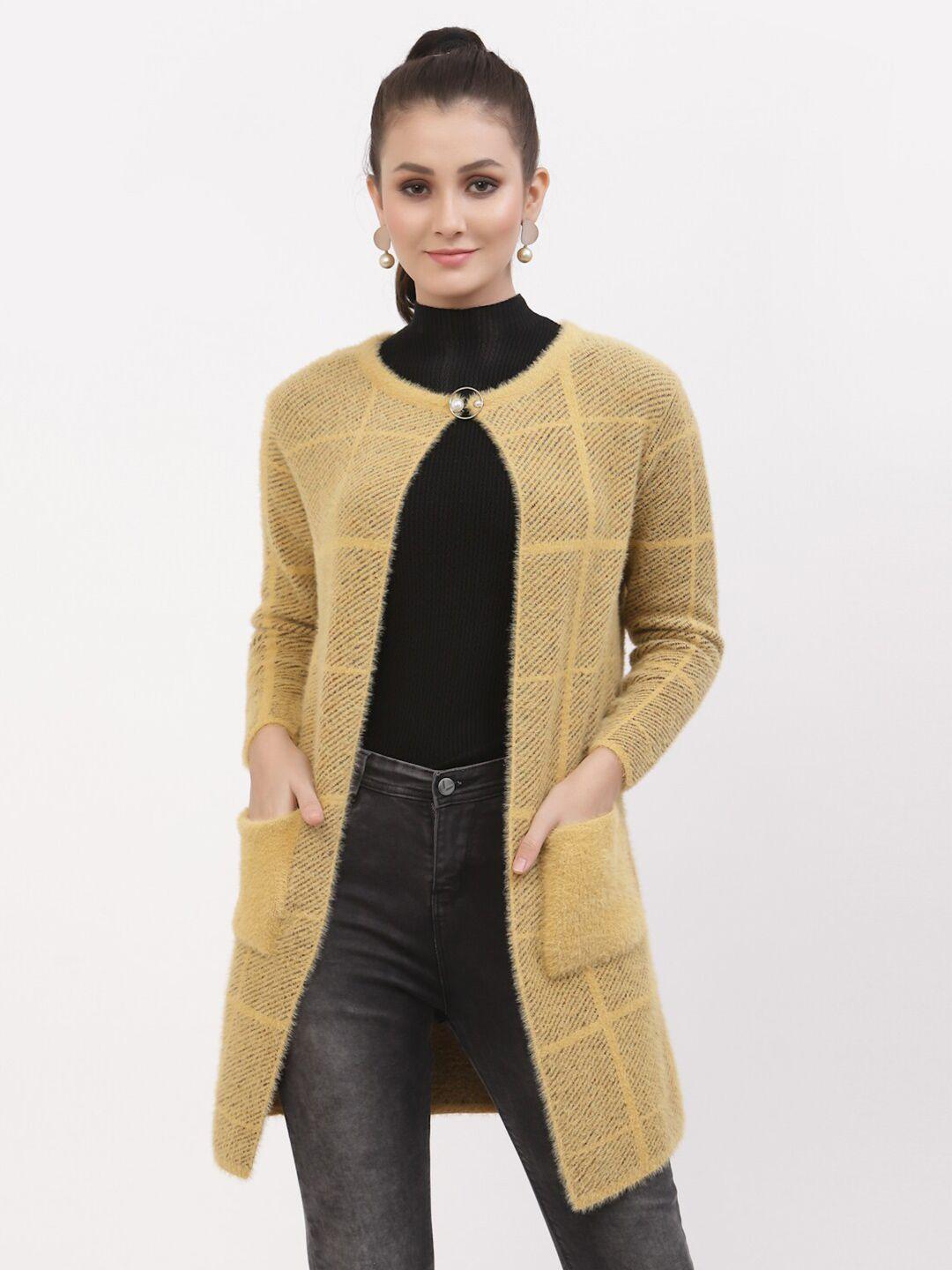 juelle women yellow checked longline