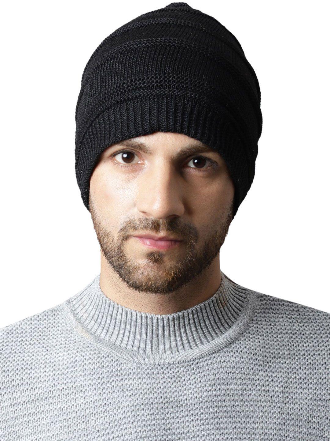 ellis men self design acrylic beanie