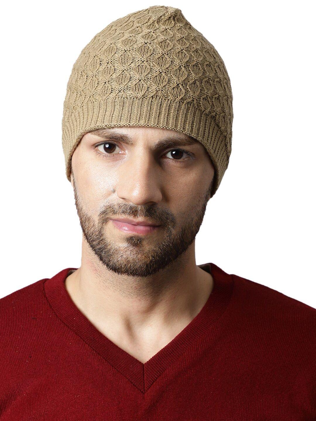 ellis men self design acrylic beanie