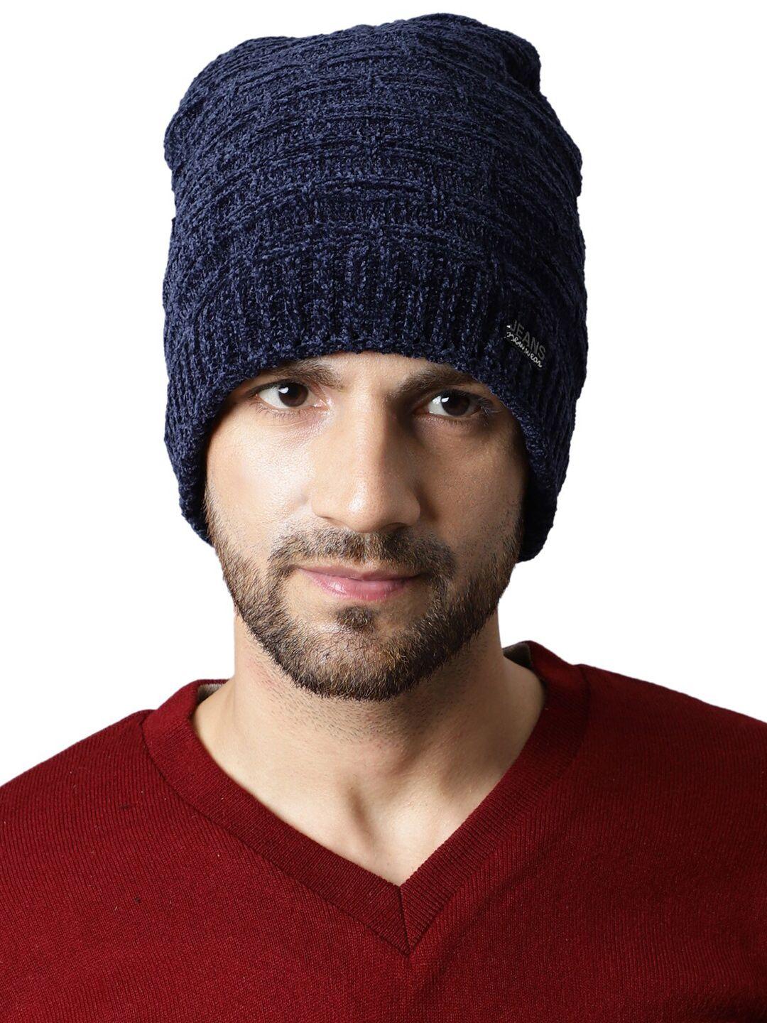 ellis men self design acrylic beanie