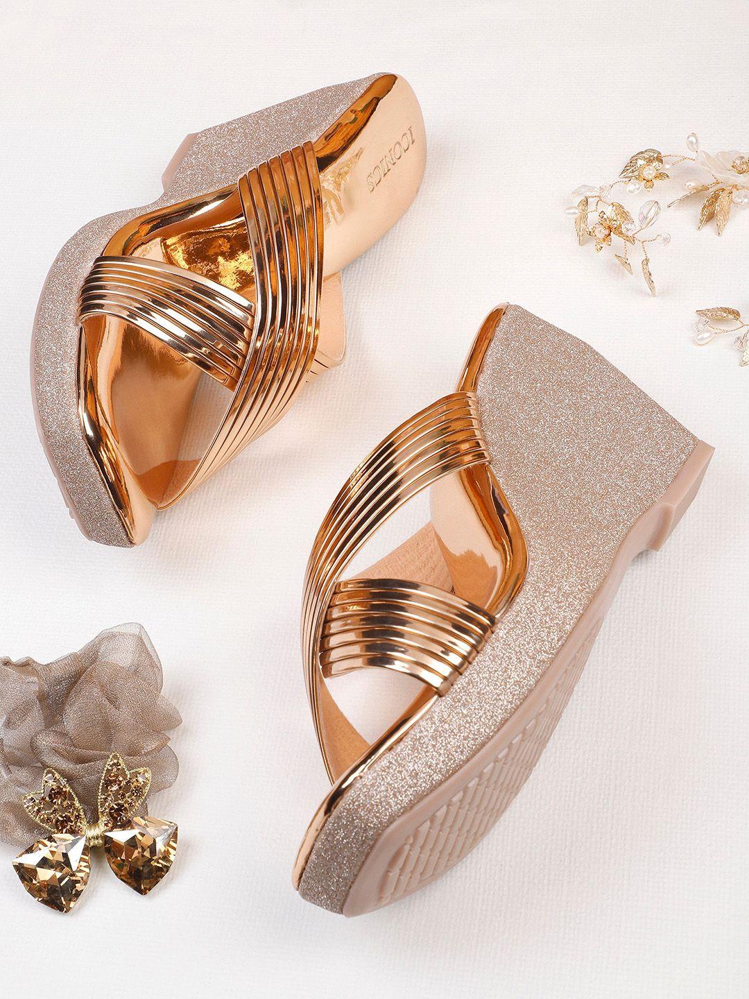 iconics embellished wedge heels