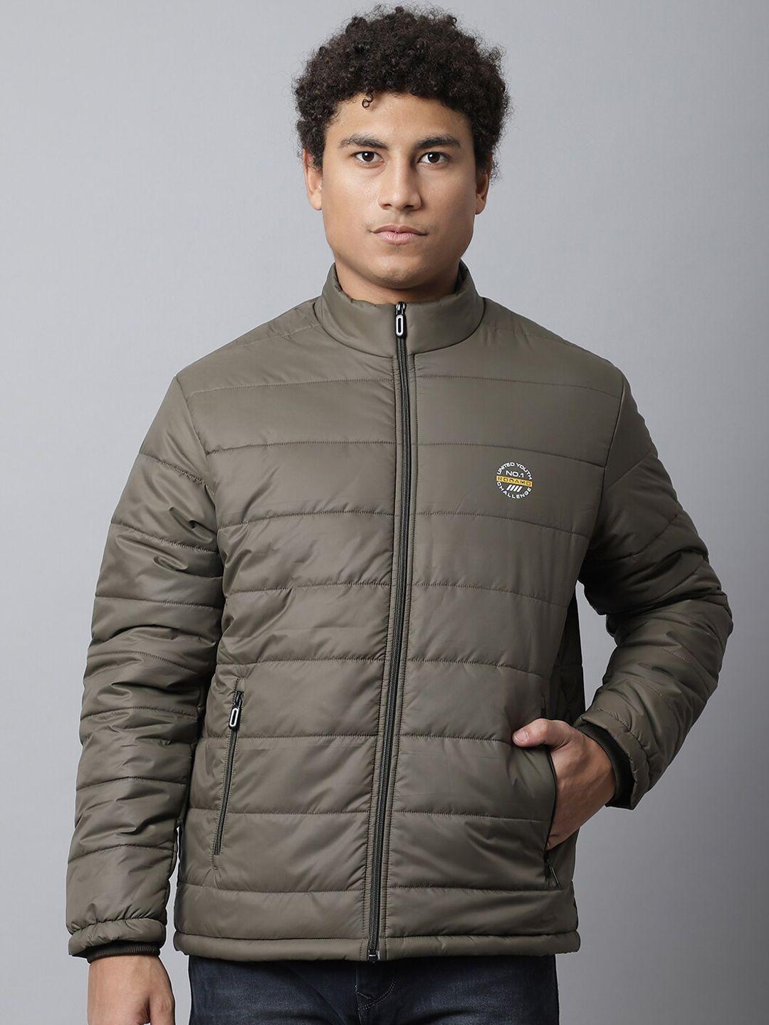 rodamo men striped windcheater padded jacket