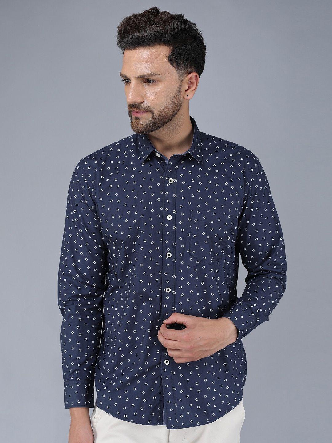 tqs men printed casual shirt