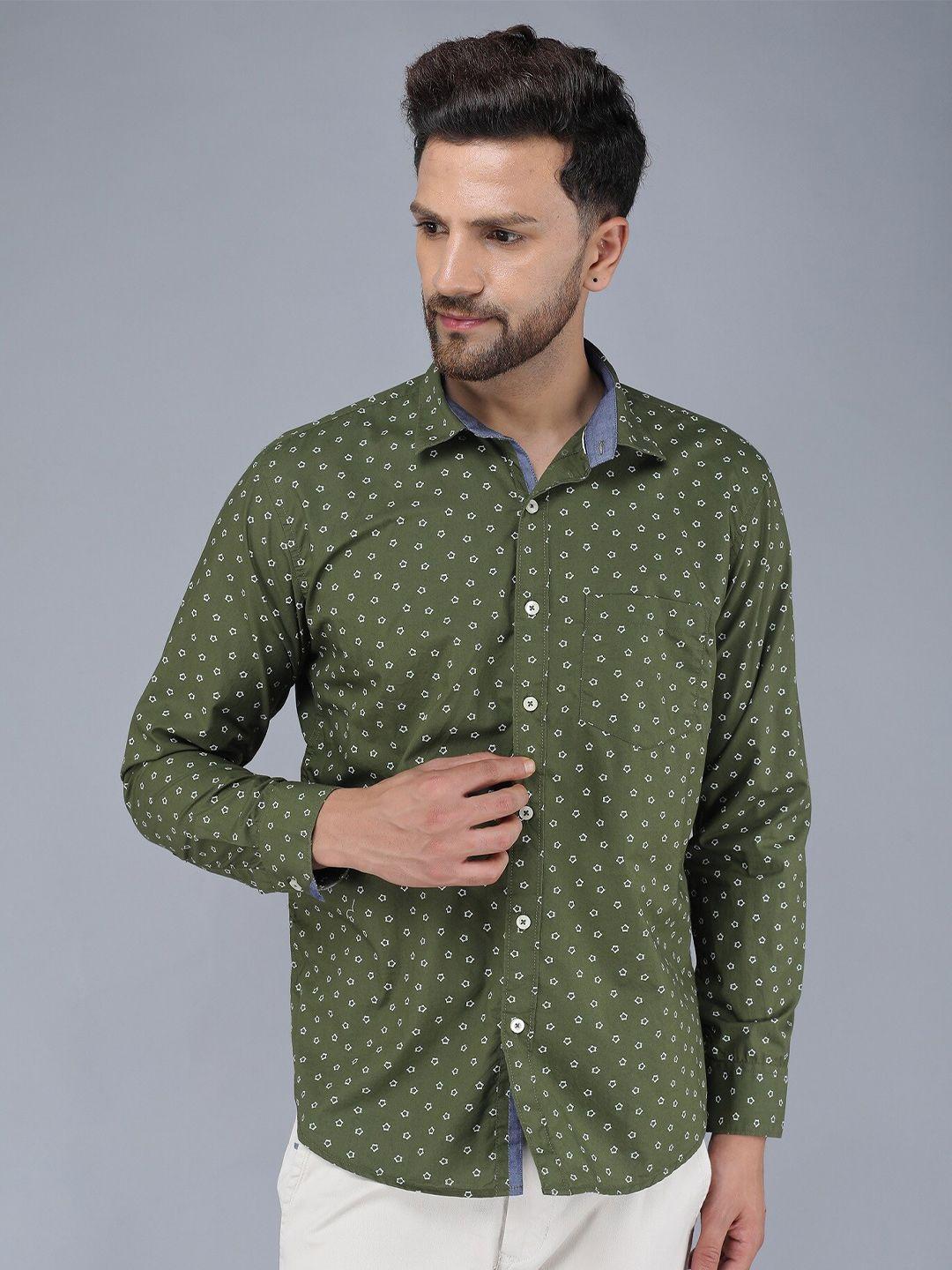 tqs men printed casual shirt