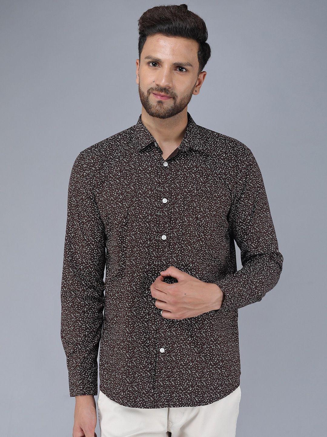 tqs men printed casual shirt