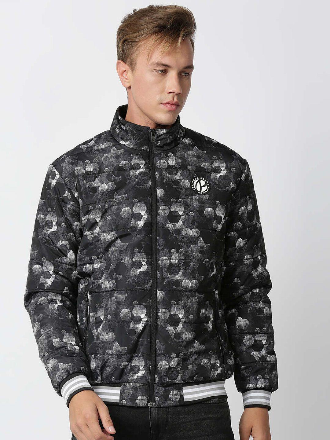 pepe jeans men floral bomber jacket