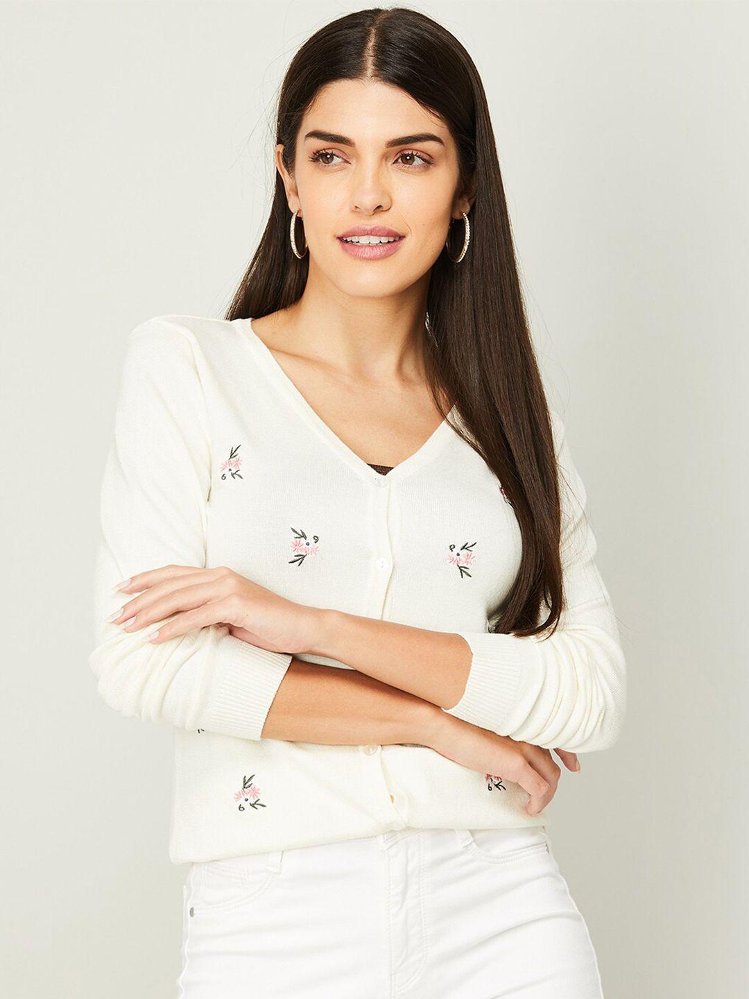 code by lifestyle floral embroidered top