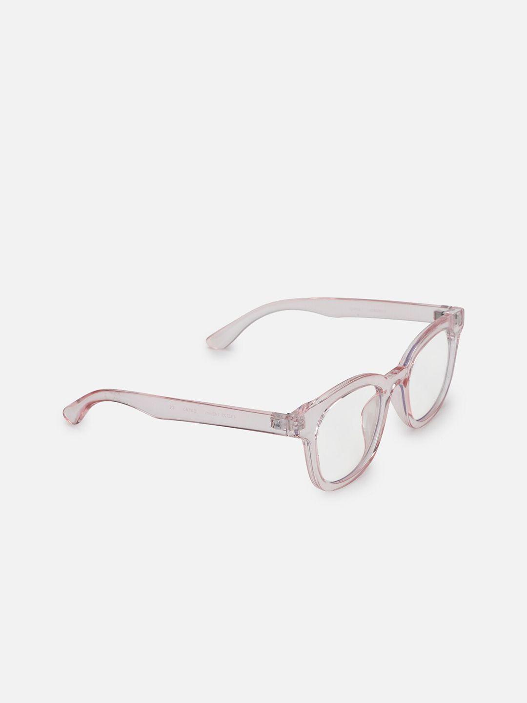 forever 21 women clear lens & white rectangle sunglass