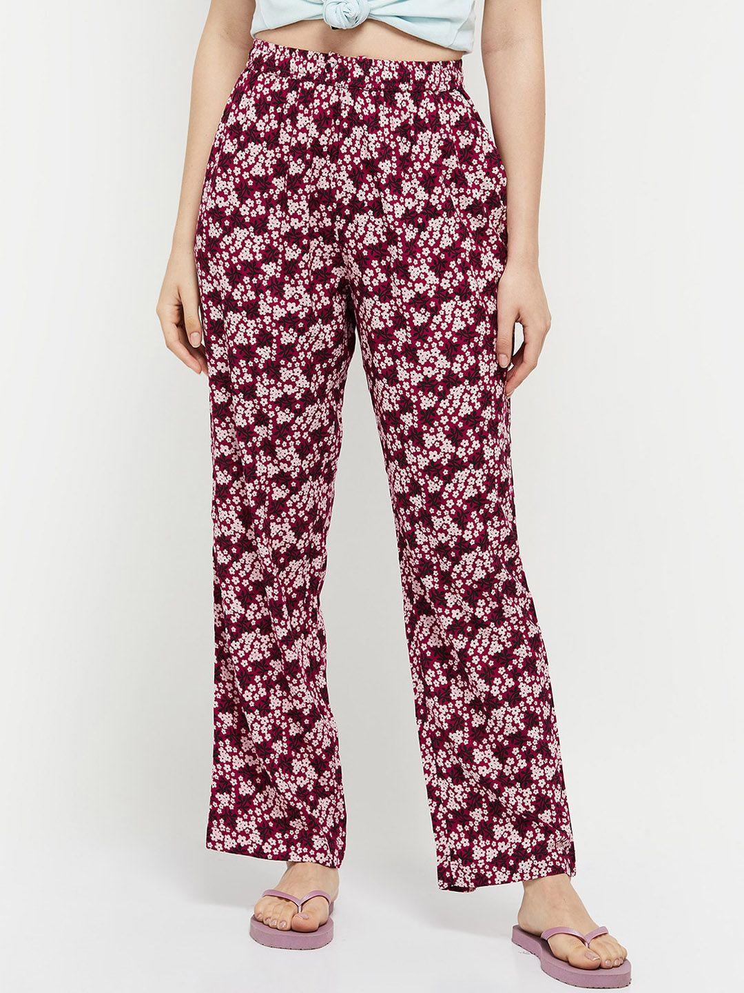 max women blue printed lounge pants