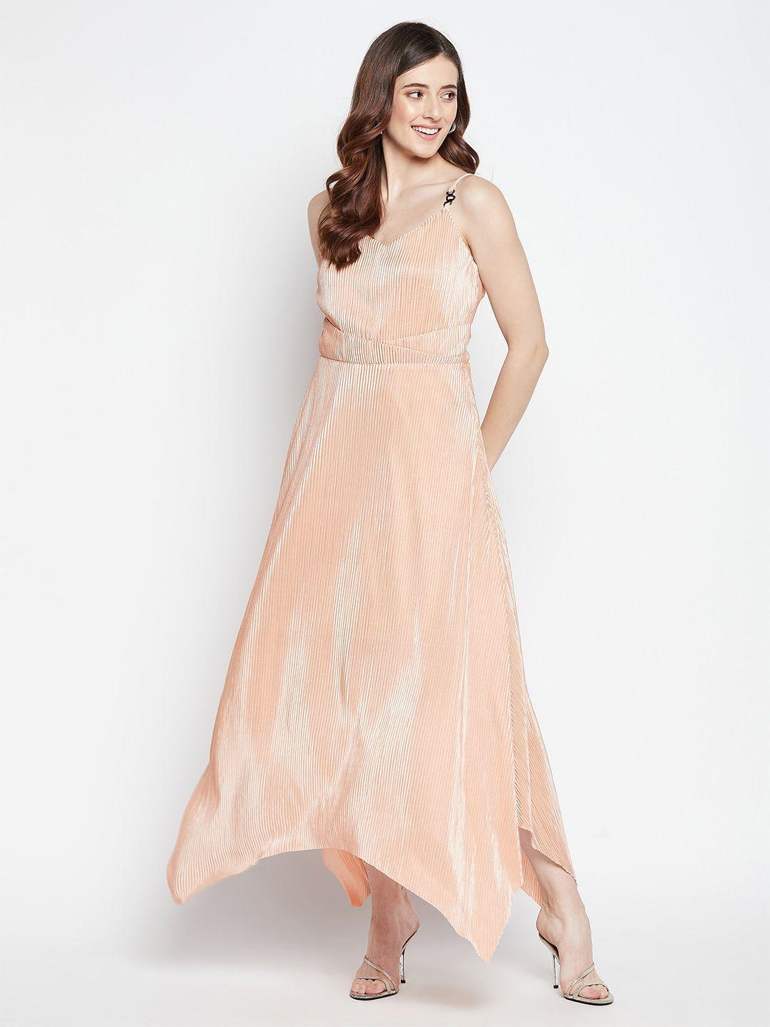 madame peach-coloured maxi dress