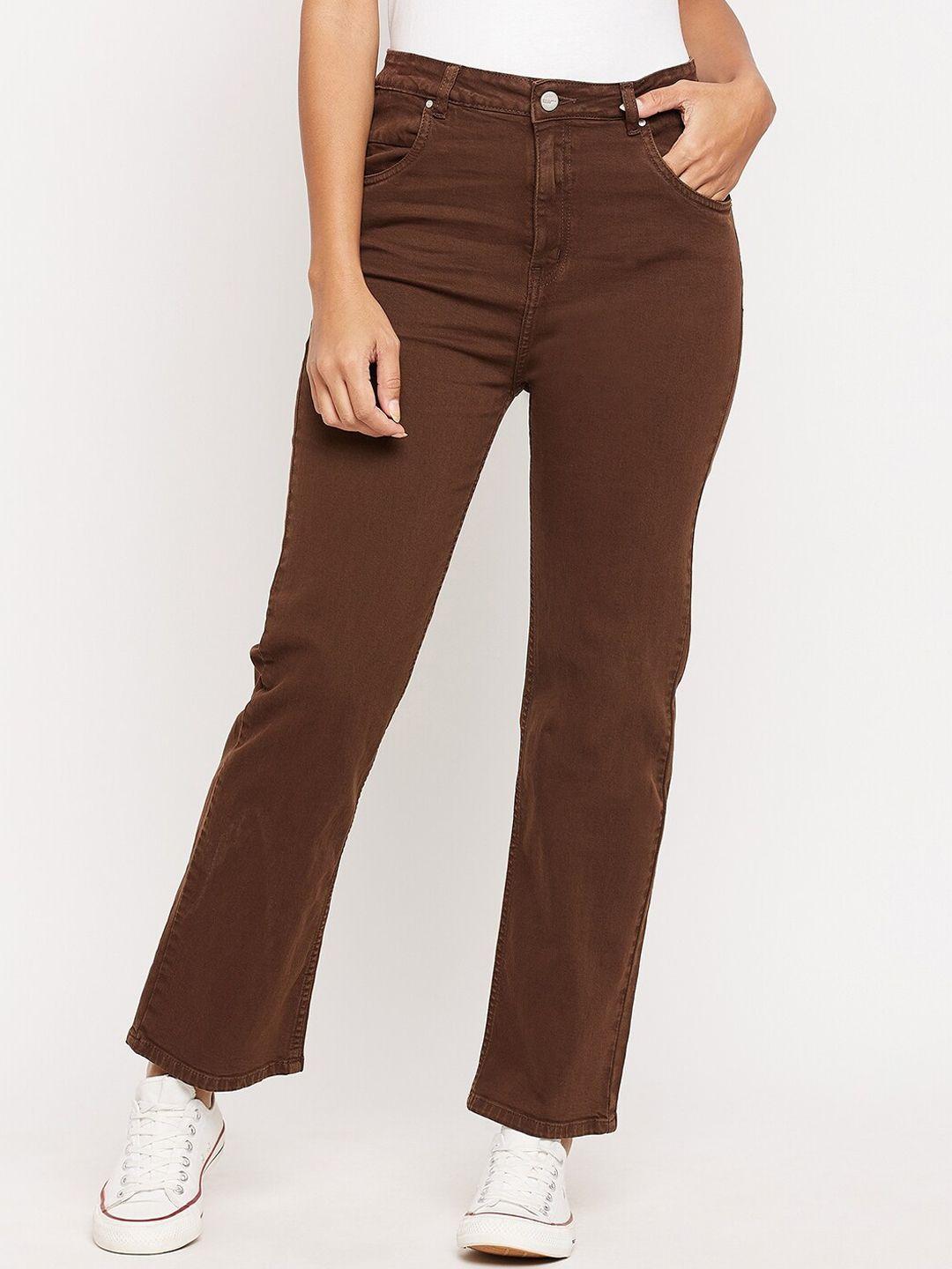 madame women coffee brown jeans