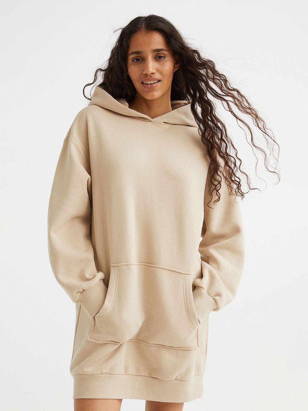 h&m hooded sweatshirt dress