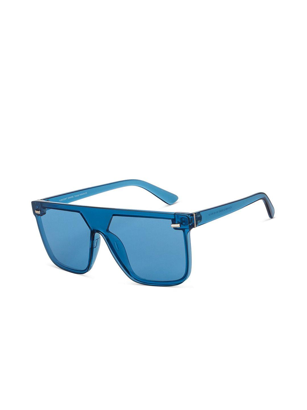 vincent chase unisex blue lens & blue wayfarer sunglasses with uv protected lens 200462