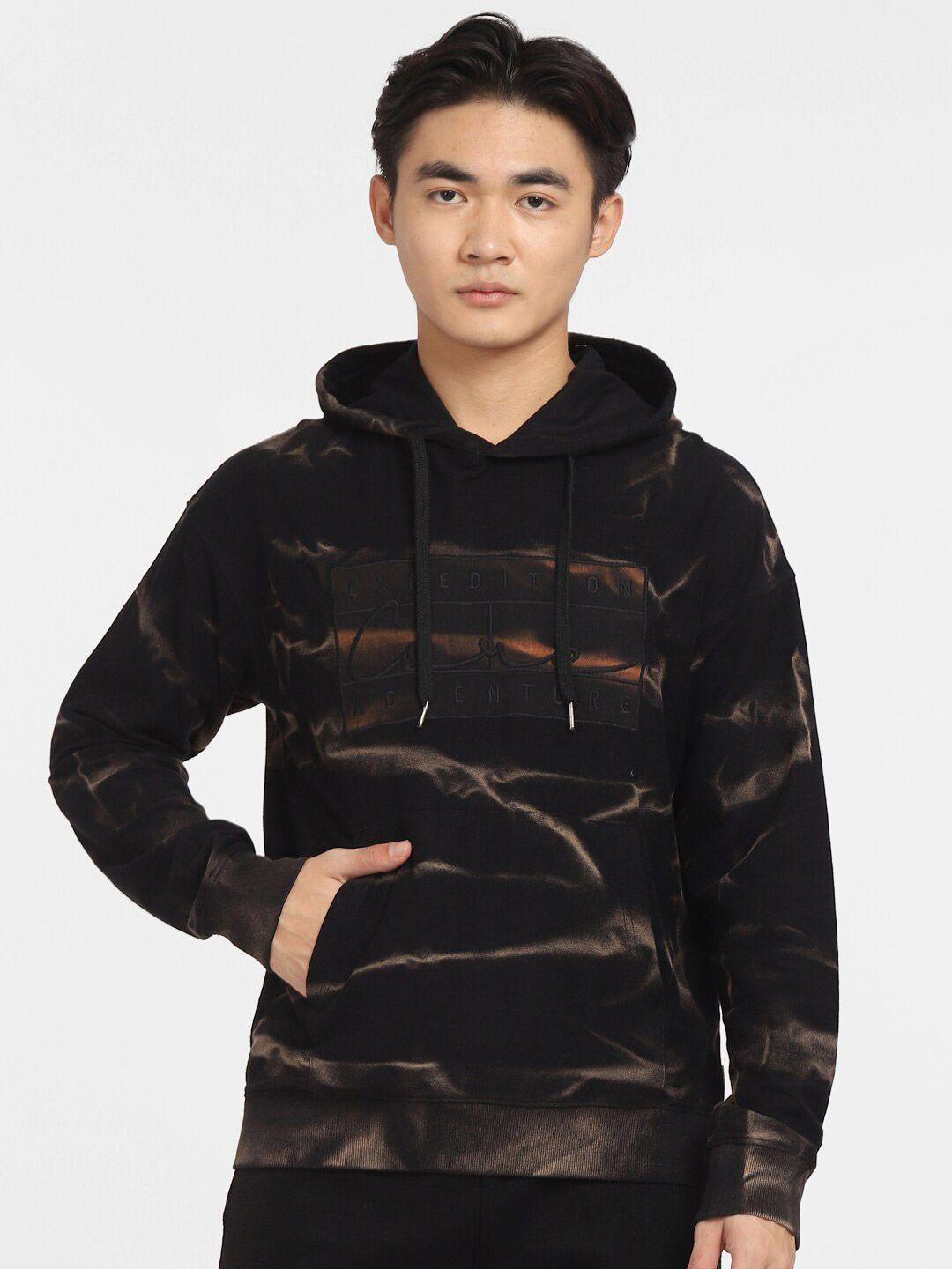 jack & jones men black printed sweatshirt