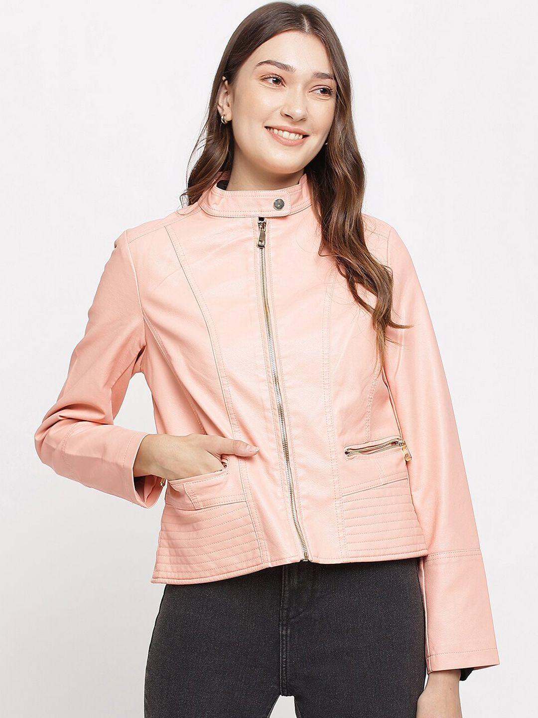 latin quarters women pink biker jacket