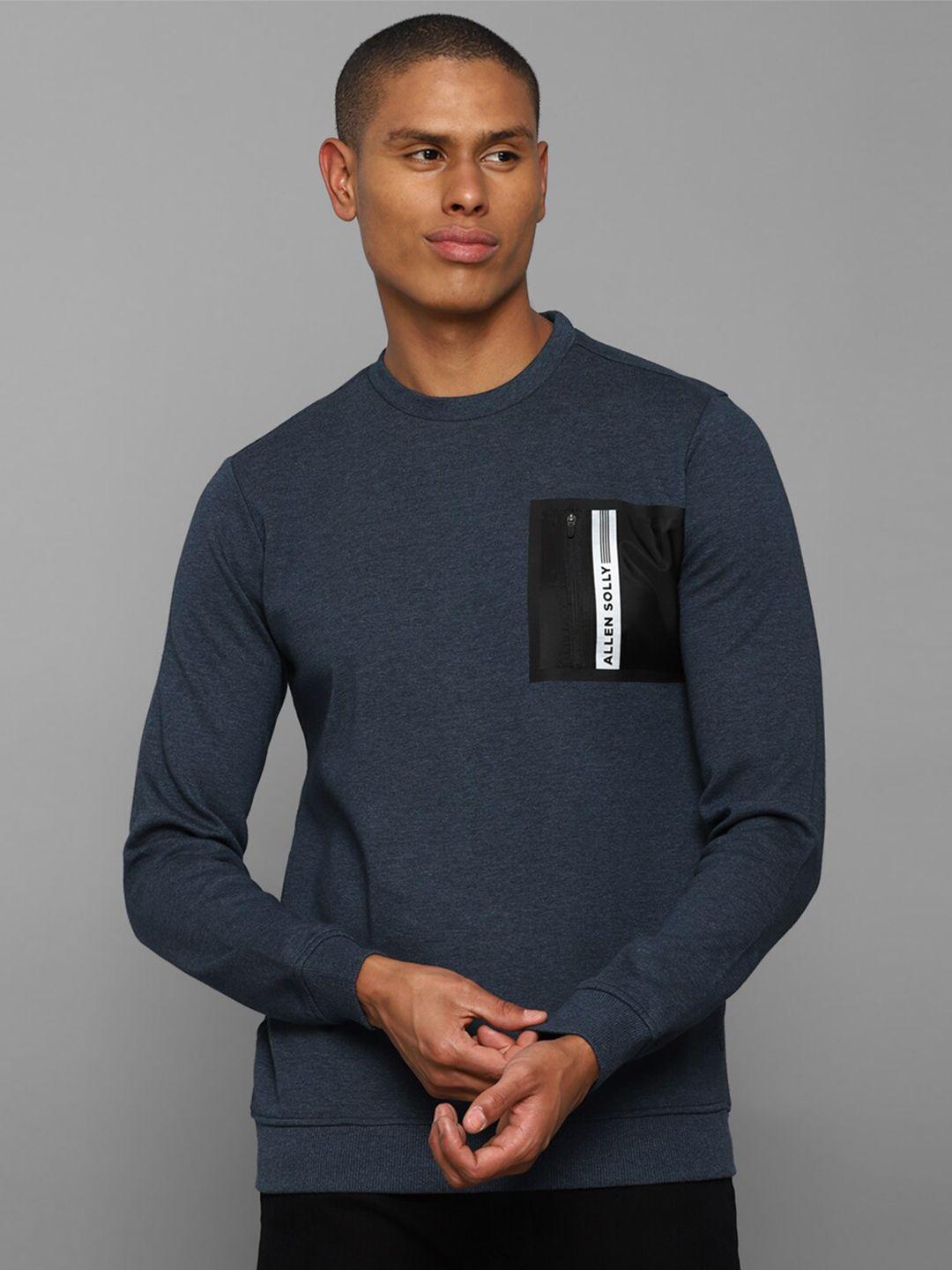 allen solly sport men navy blue sweatshirt