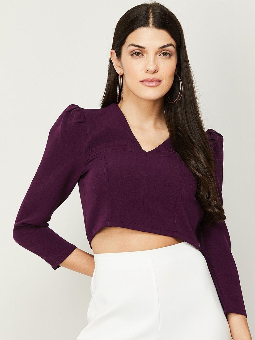 ginger by lifestyle woman v- neck crop top