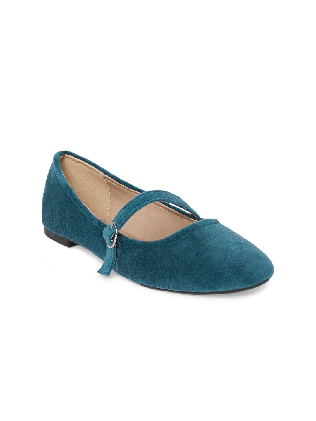 forever glam by pantaloons women teal ballerinas flats