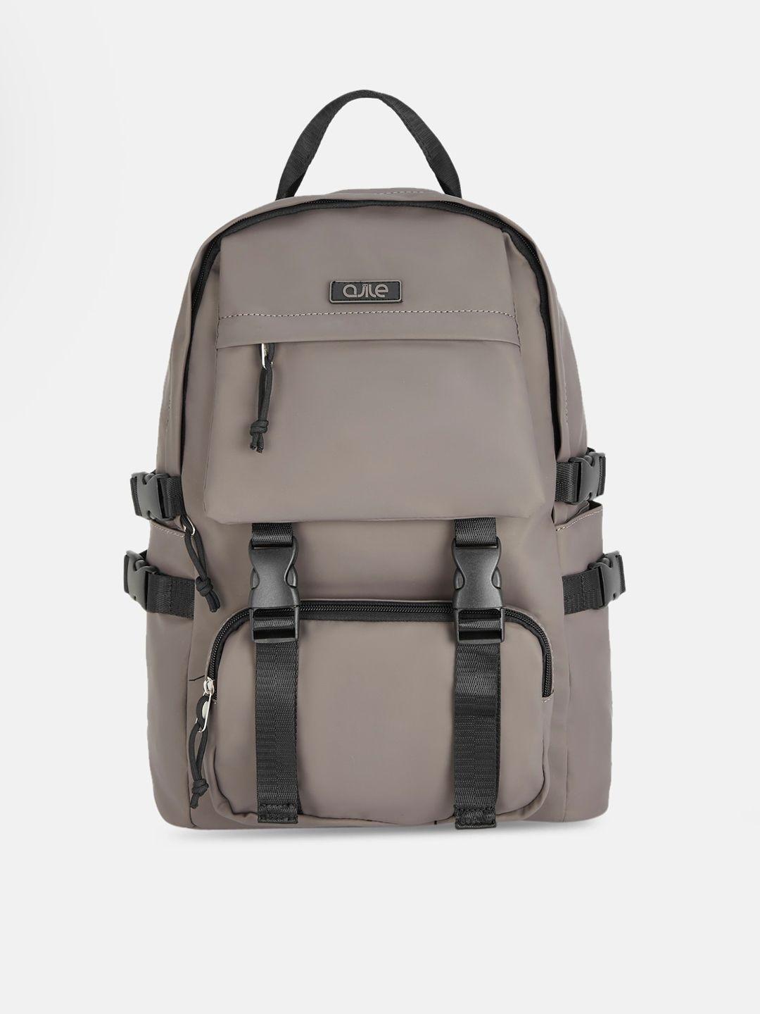 ajile by pantaloons men grey solid backpack