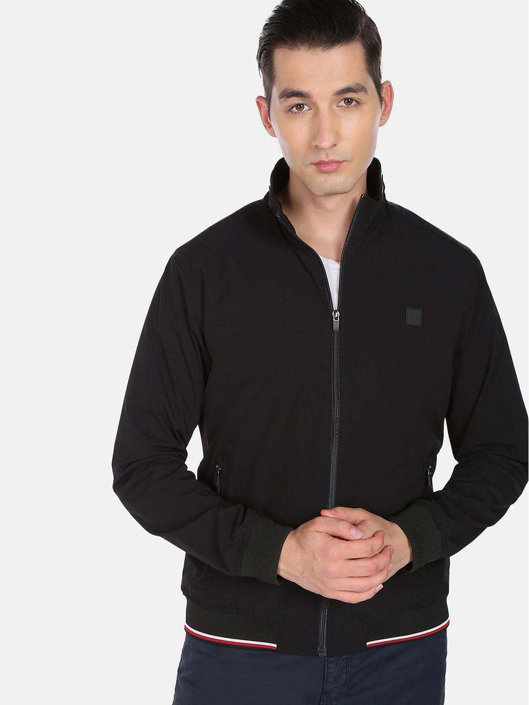 arrow sport men black bomber jacket