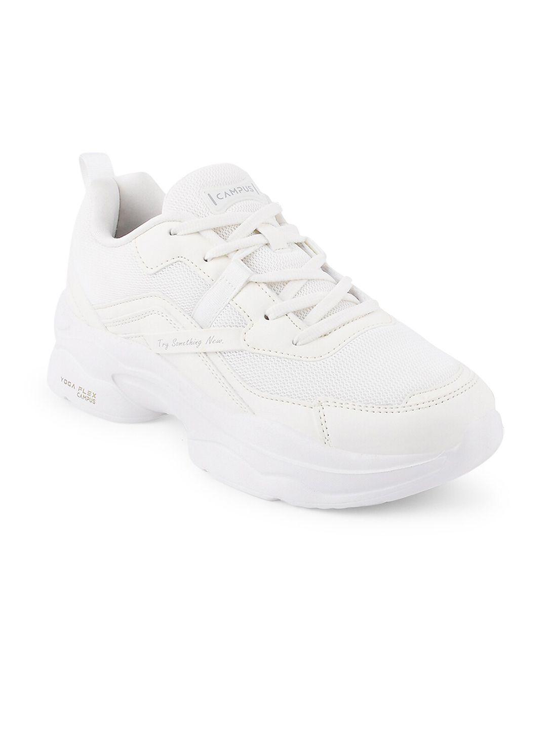 campus women white mesh running shoes