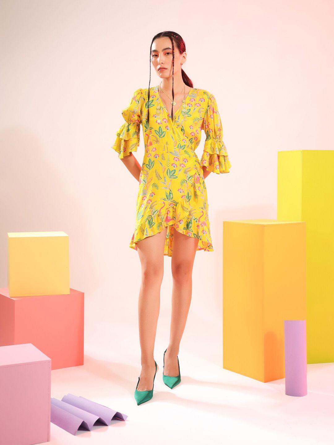 jisora yellow & green dress