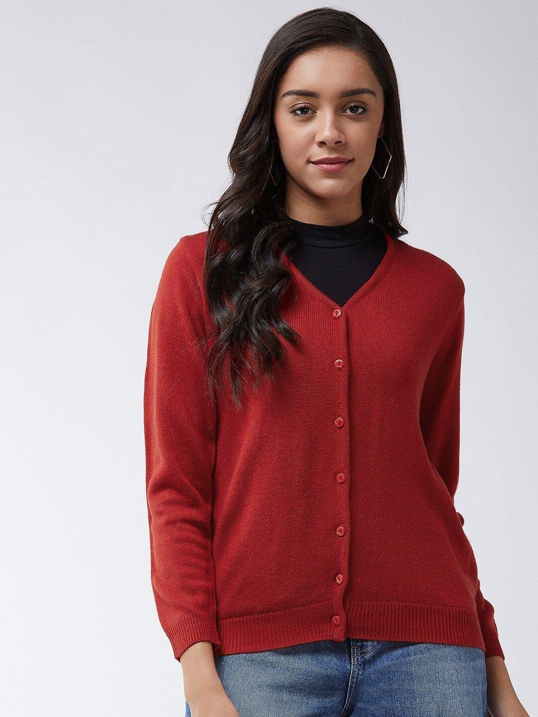 modeve women red cardigan