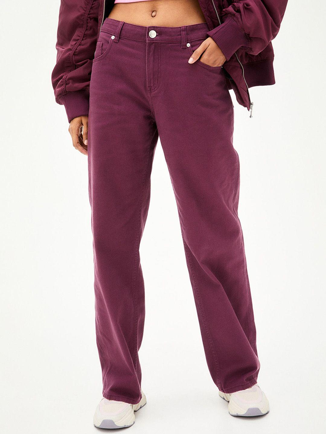 h&m woman wide twill trousers