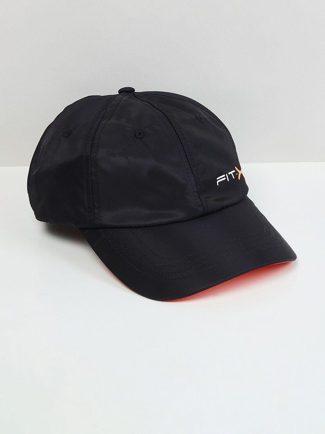 max men black & white solid baseball cap