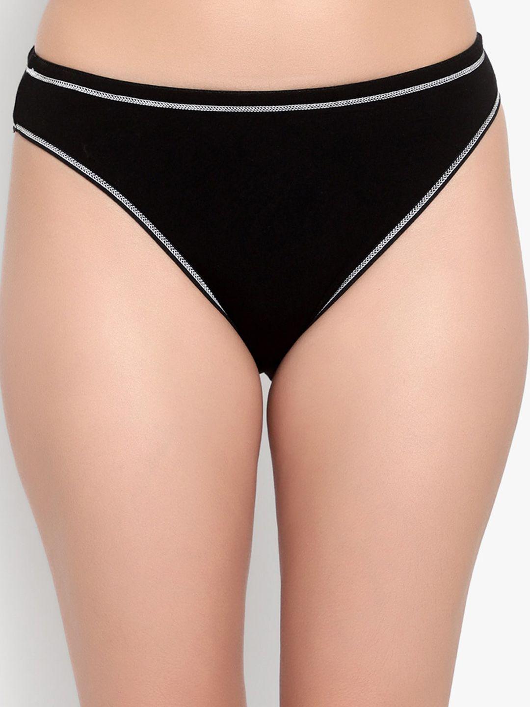 bruchi club women black solid briefs