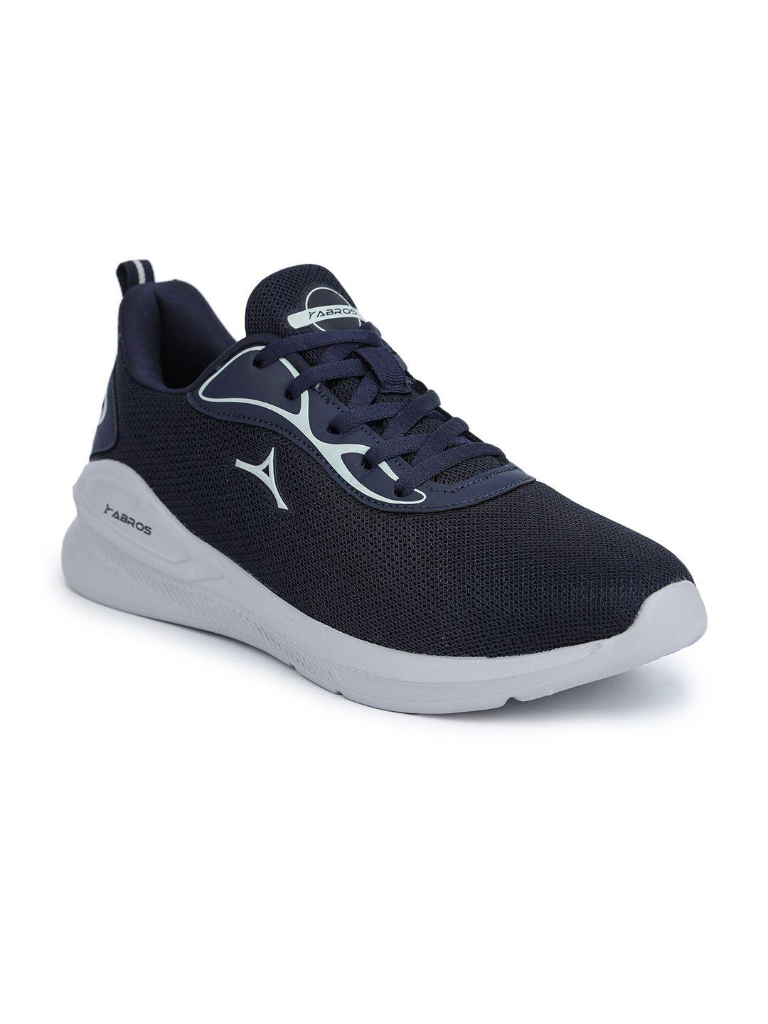 abros men navy blue mesh running shoes