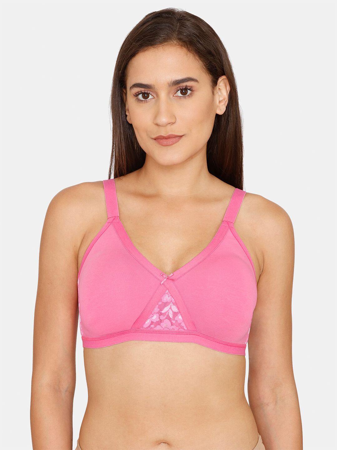 zivame women pink non padded & non-wired everyday bra