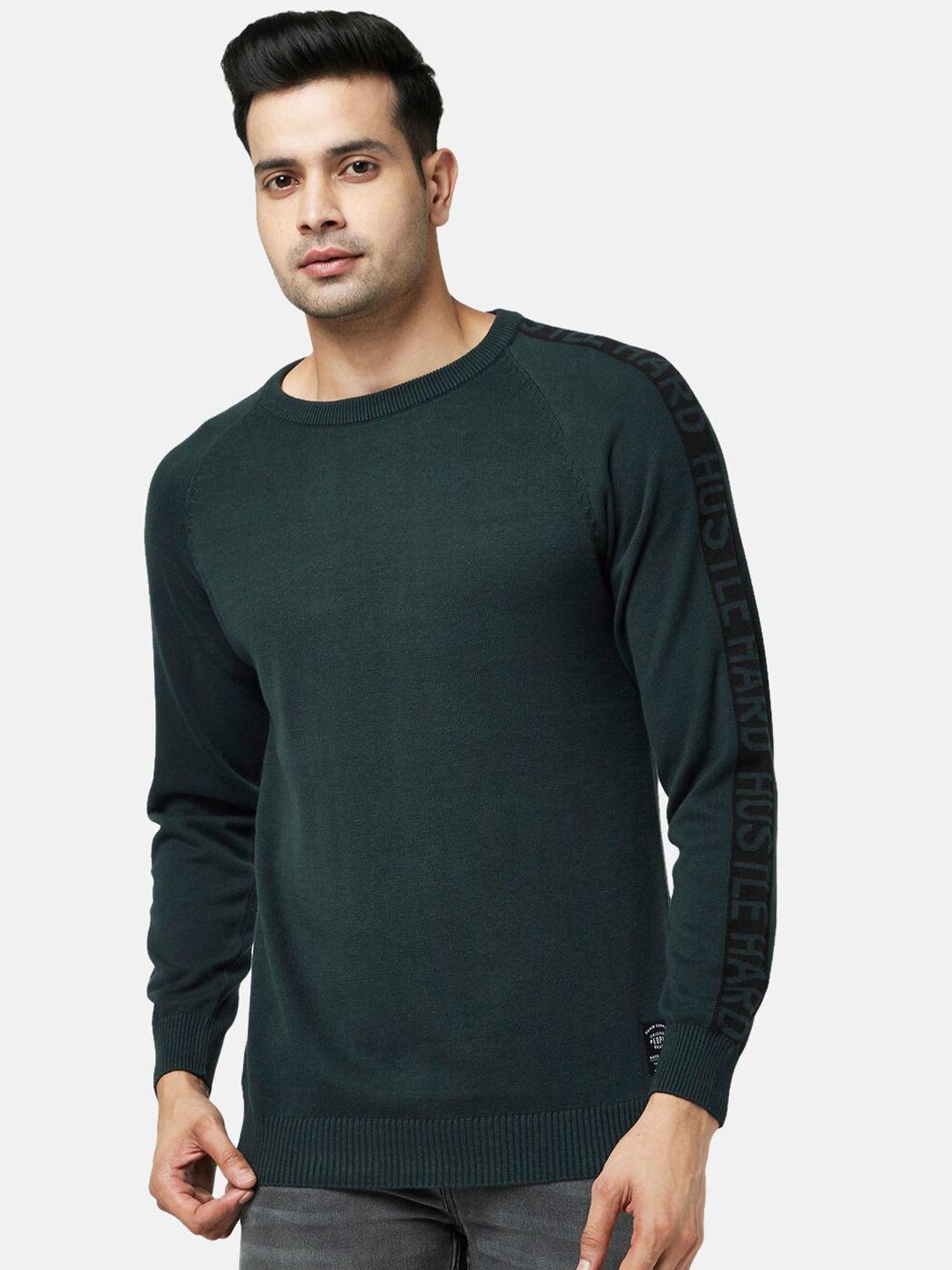 people men olive green cotton pullover