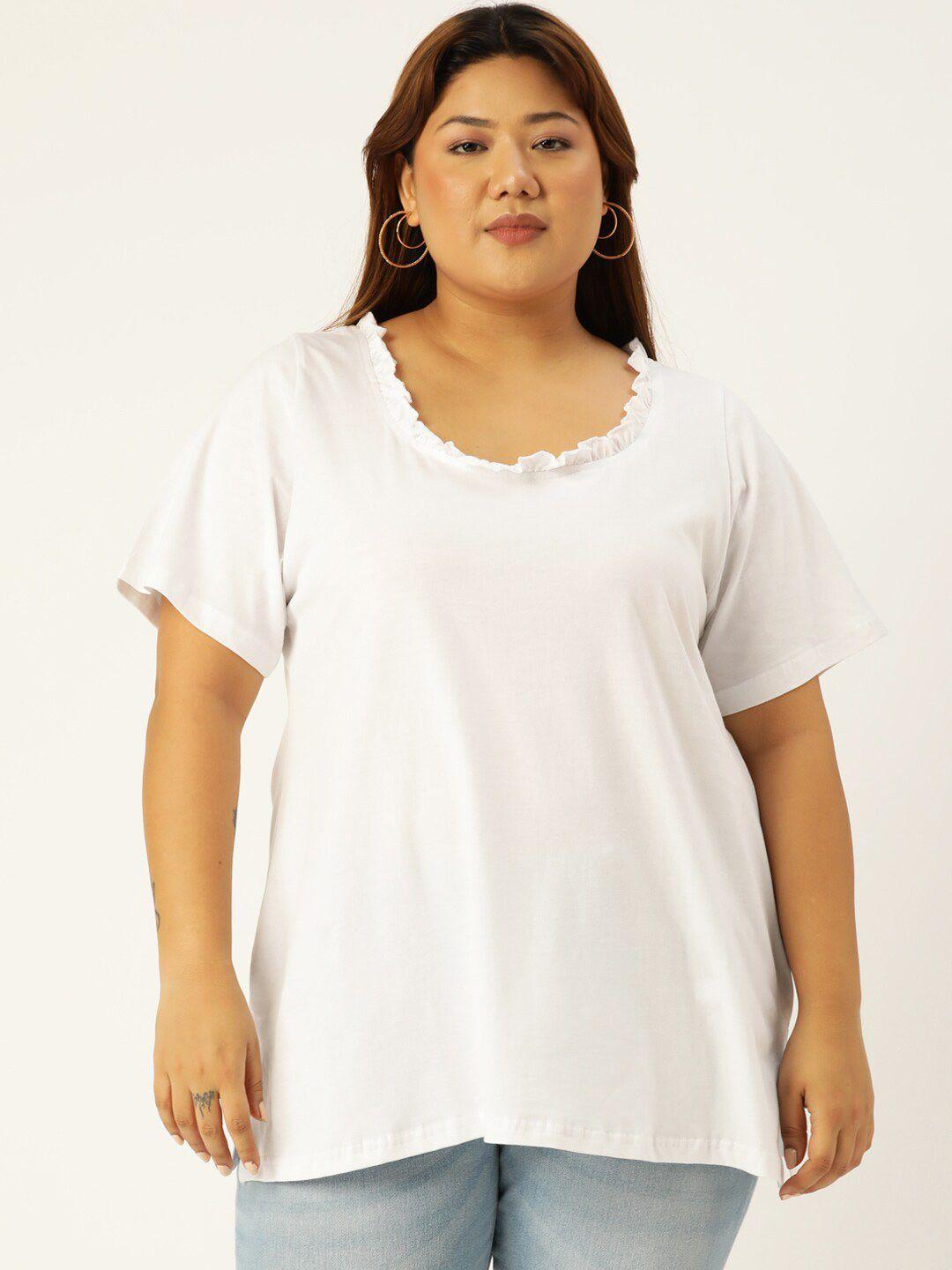 therebelinme women plus size white t-shirt