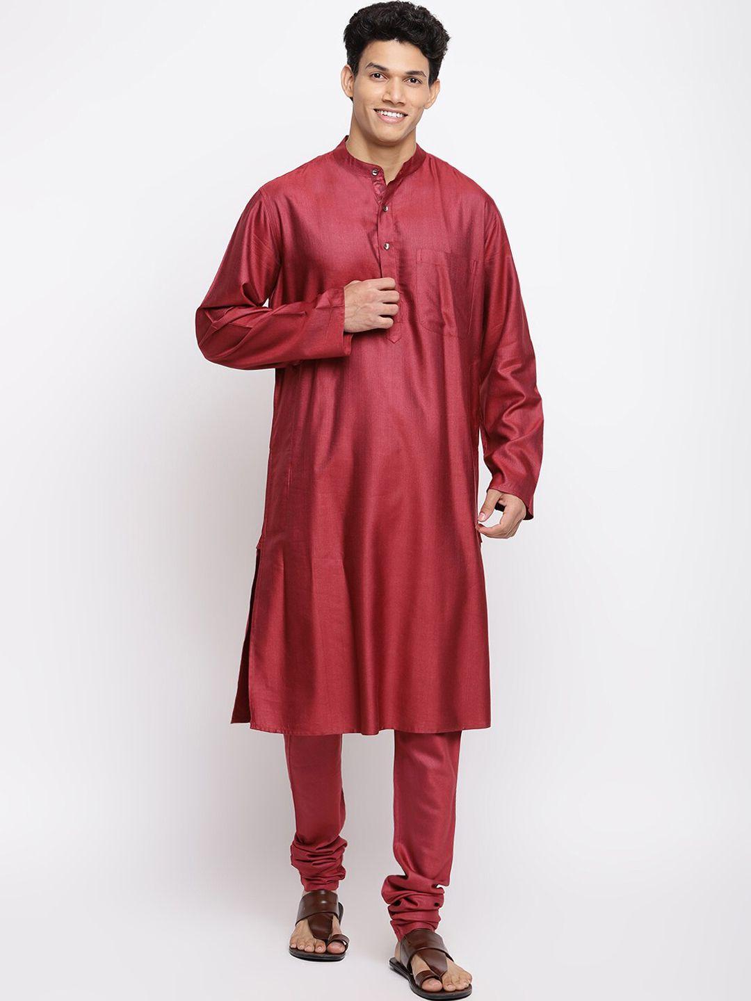 fabindia men maroon kurta with churidar